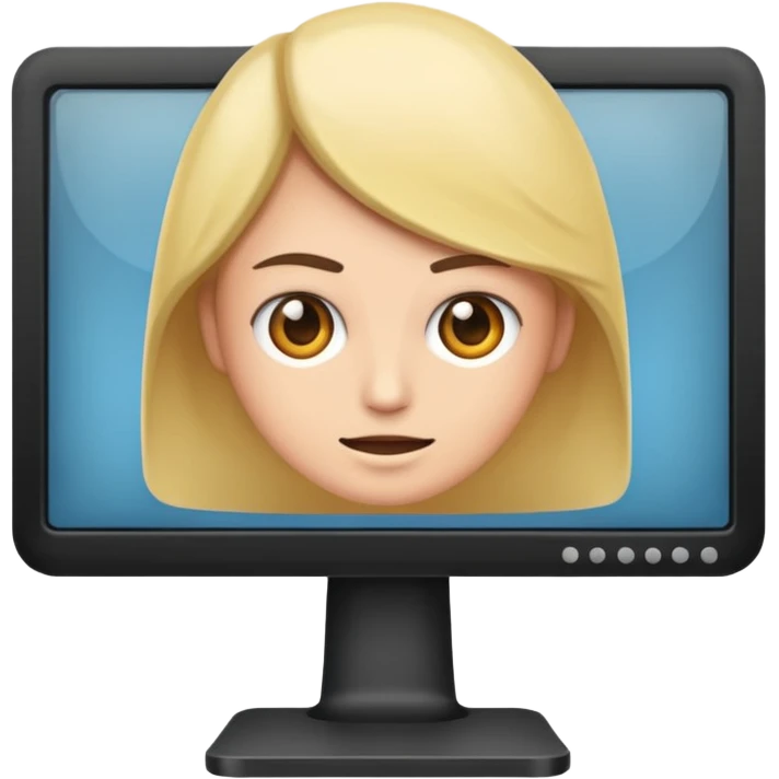 personas debatiendo revisando un monitor grande emoji