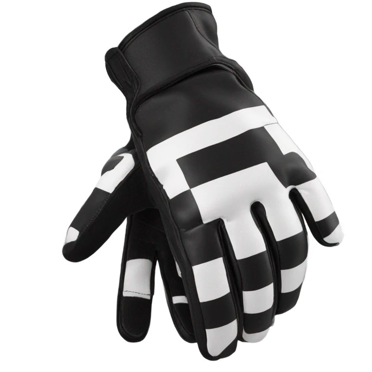 Motorcycle gloves with checkerboard pattern  emoji