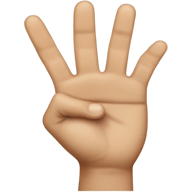 Hard pointing finger emoji