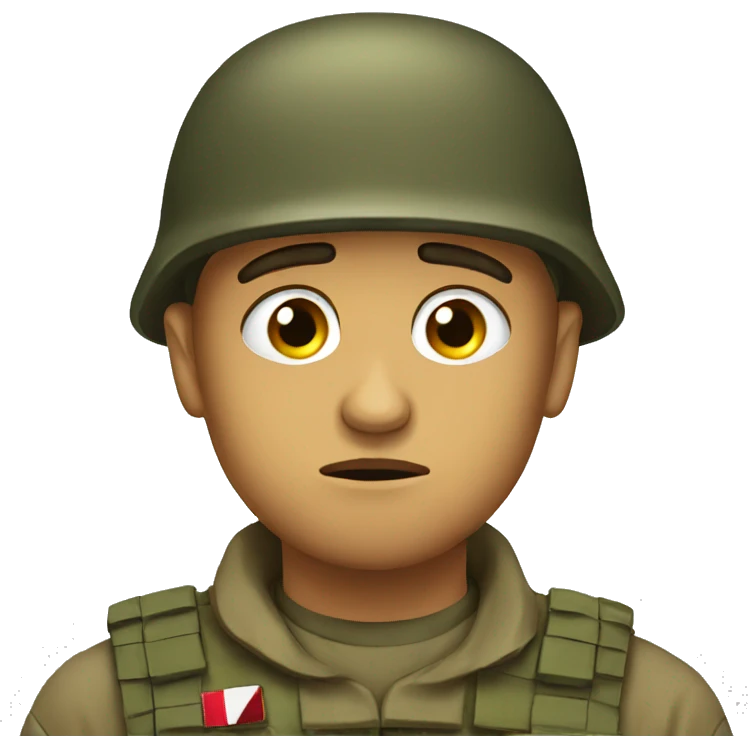 sad soldier emoji