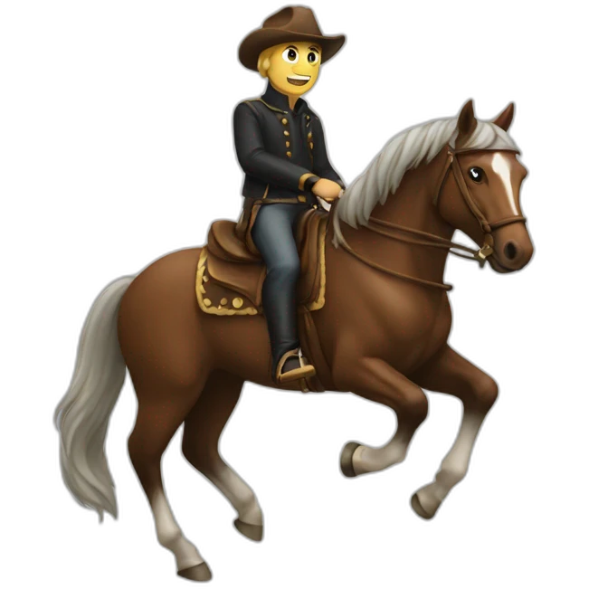 man on horse emoji