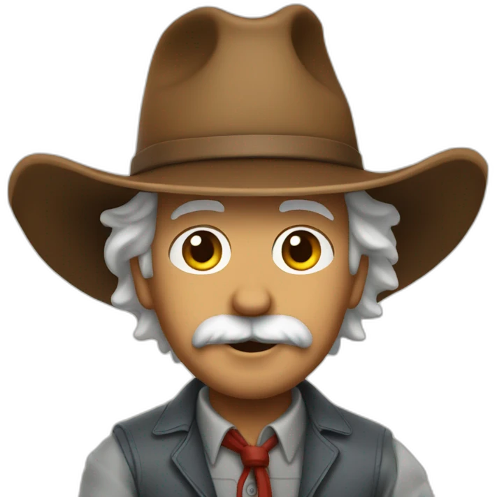 einstein in a cowboy hat emoji