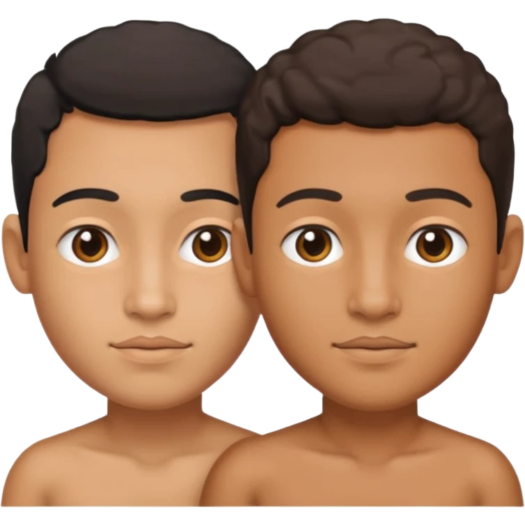 person with 2 heads 1 body different races emoji