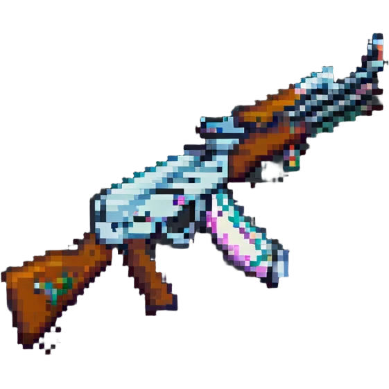 pixel art AK-47 assault rifle emoji