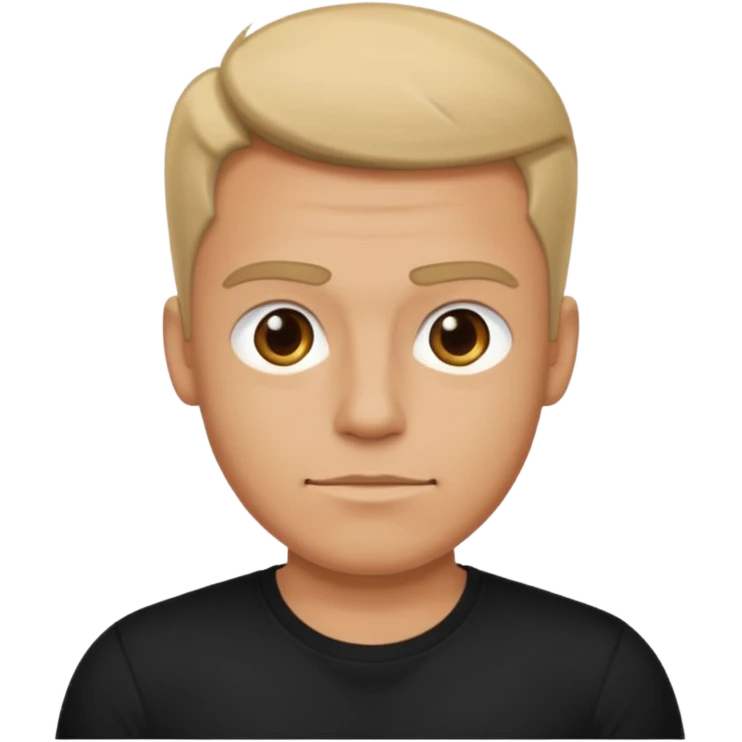 An arrogant guy in a black t-shirt  emoji