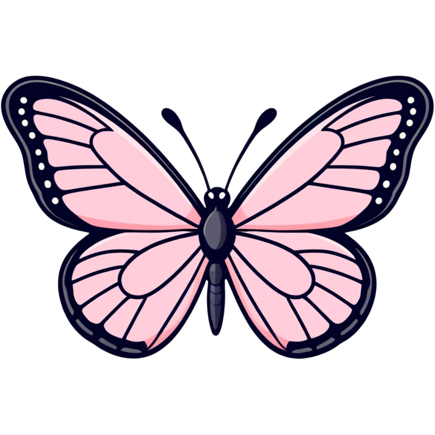 Pink butterfly  emoji