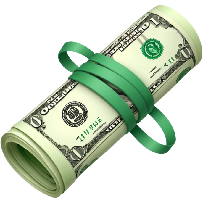Money that is like a tube One dollar emoji