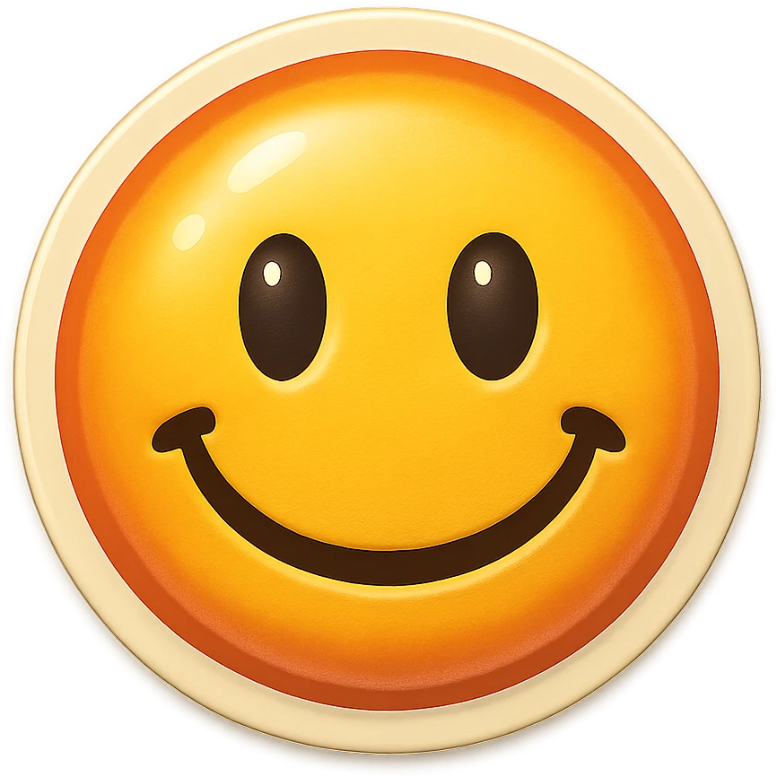 Remove the background, keep the cute emoji with transparent background in retro stickers style. emoji