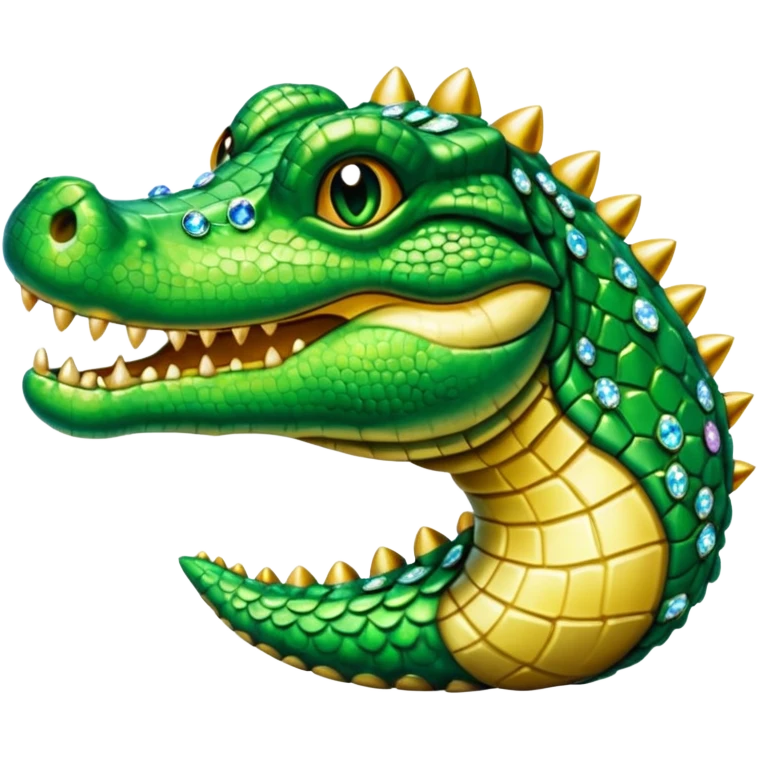 A sparkling crocodile  emoji