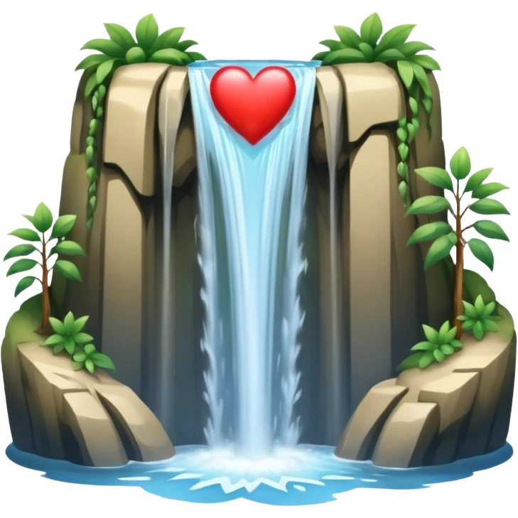 heart shaped - watterfall emoji