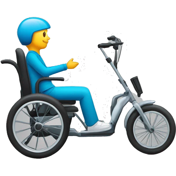 trotinette et personne en fauteuil roulant emoji