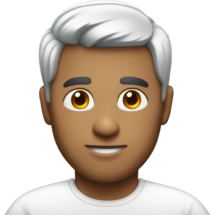 Men with white shirt emoji