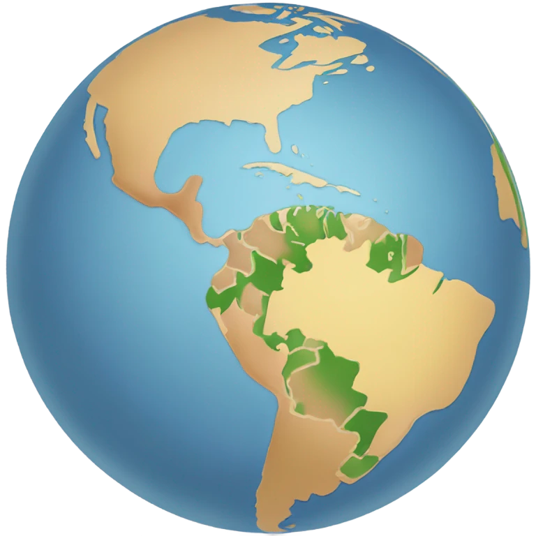 South America map globe emoji