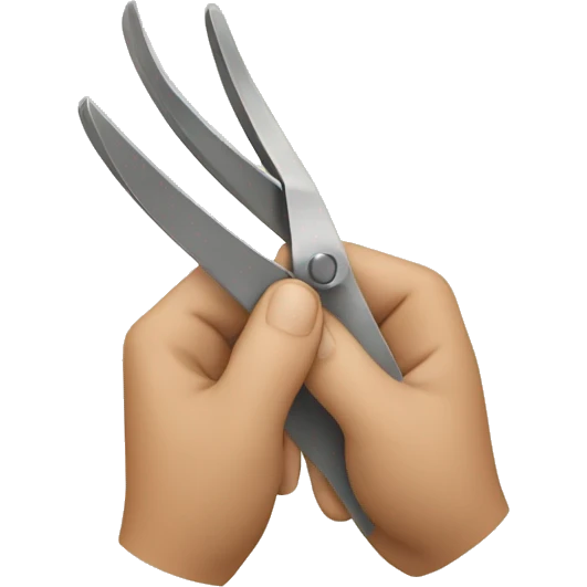 Fingers coming together doing the scissors symbol  emoji