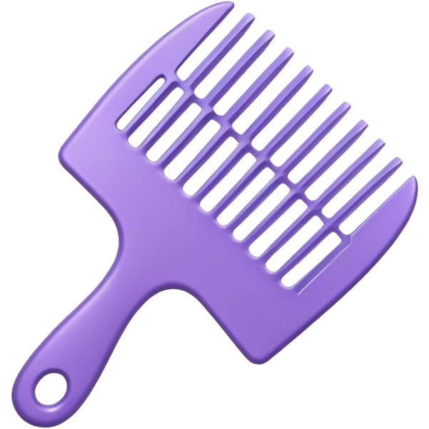 pastel purple styling comb in ios emoji style with a background emoji