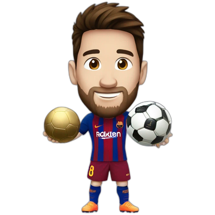 Messi avec le ballon d'or emoji