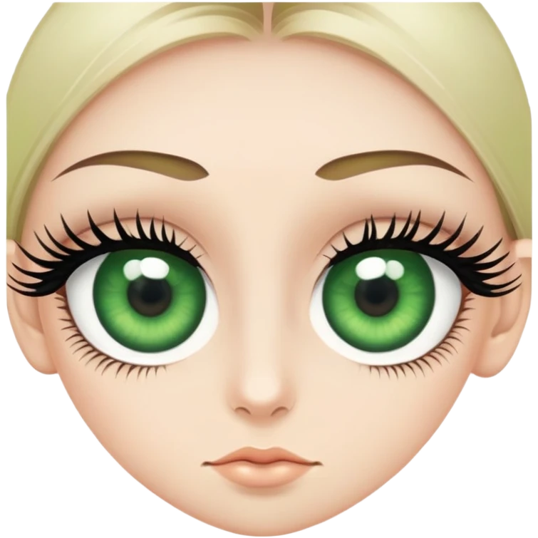 Green eyes with long eyelashes emoji