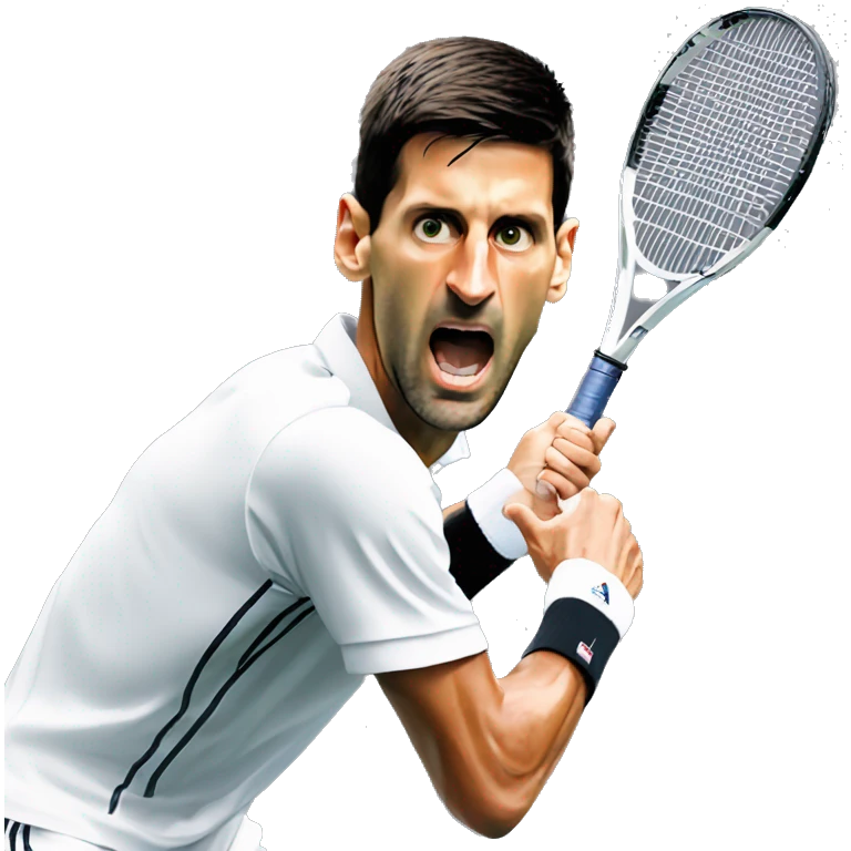 Novak djokovic playing tennis emoji