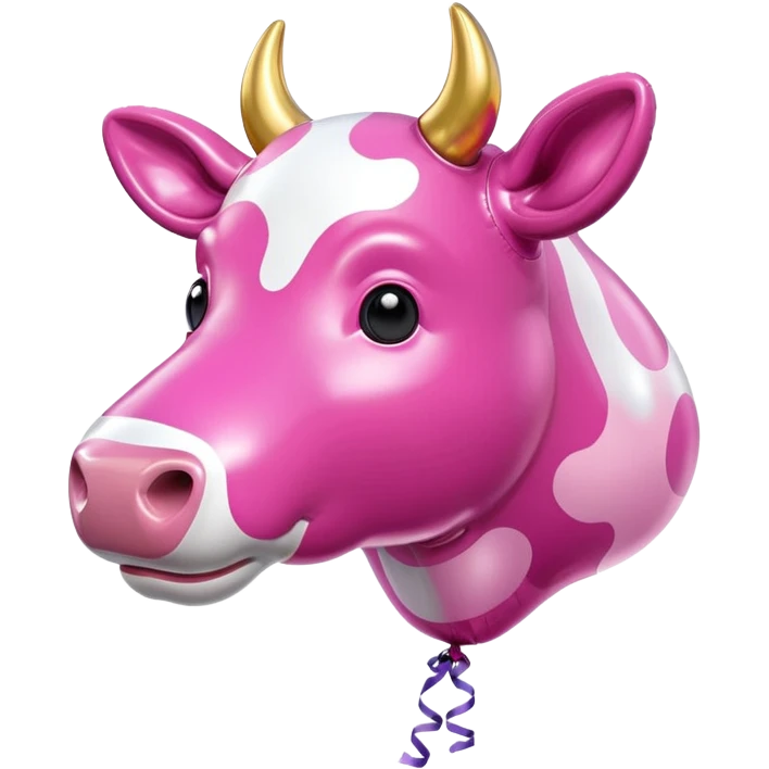   jeff koons kawaii cow balloon sculpture  emoji