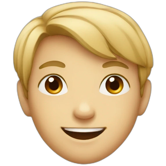 Smiling boy infornt of girl emoji