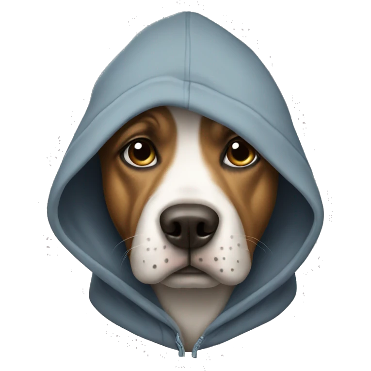Dog wearing a hoodie emoji