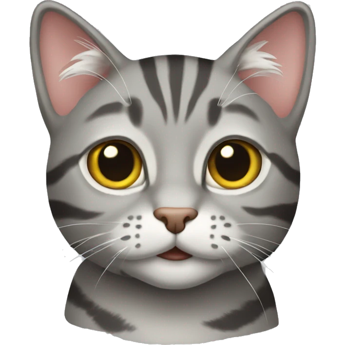 Gray tabby cat emoji