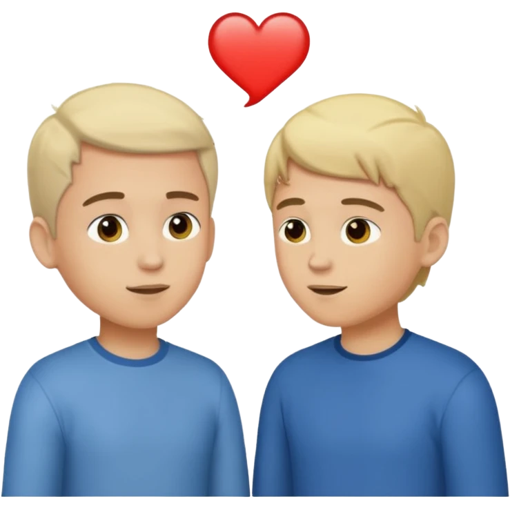 Two boys talking to each other. emoji