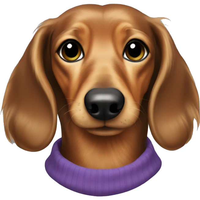 Long hair dachshund with sweatshirt  emoji