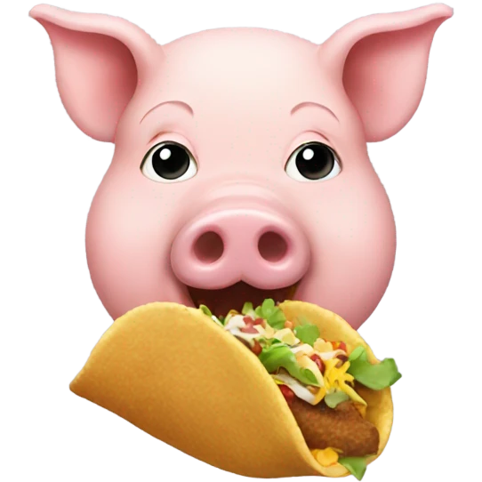 Pig eat tacos emoji