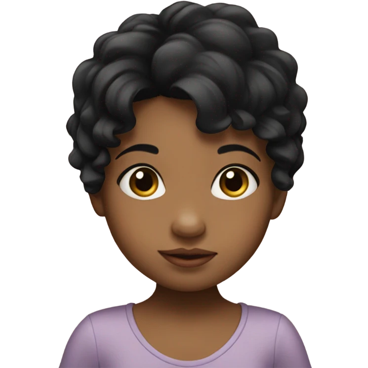 Baby girl black hair emoji