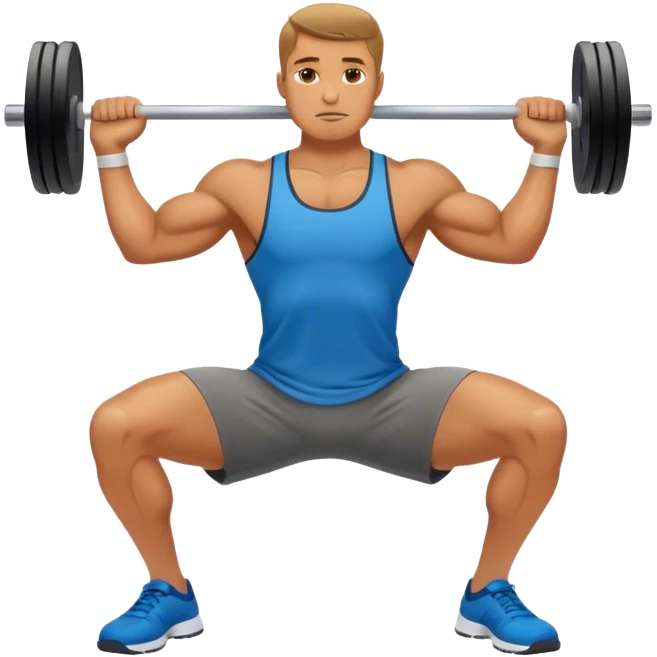 guy weighted lunges exercise emoji