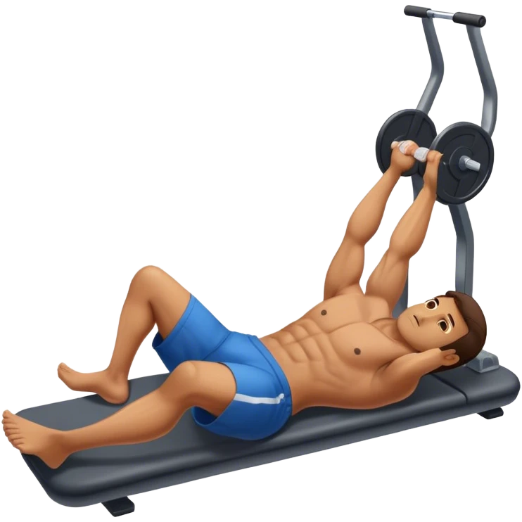 guy lying pec deck fly exercise emoji