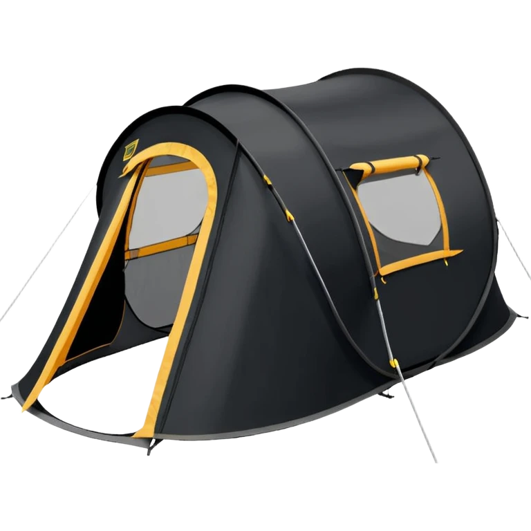 black Tall Oval Narrow Pop up tent  emoji