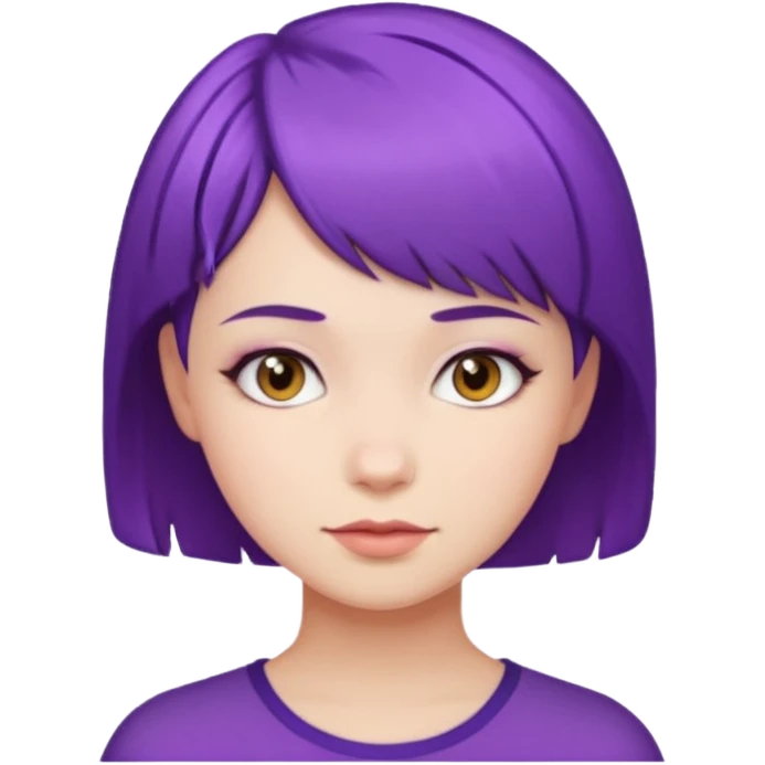 Girl with purple short hair emoji