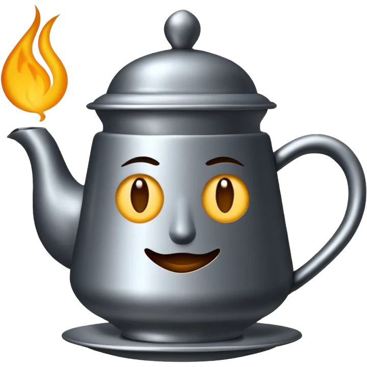 İnce belli kum saati şeklinde bir bardakta tavşan kanı renginde çay içinde de demir bir çay kaşığı  emoji