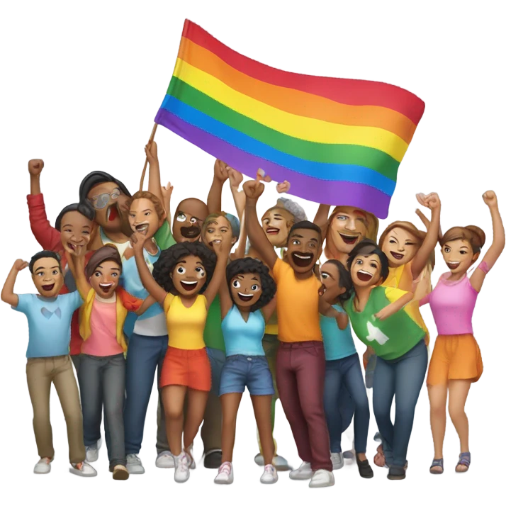 Gay Pride in love emoji