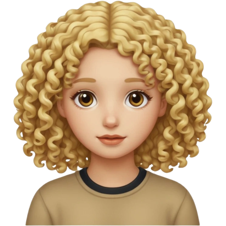 iOS 18 aesthetic Curly blondie girl emoji