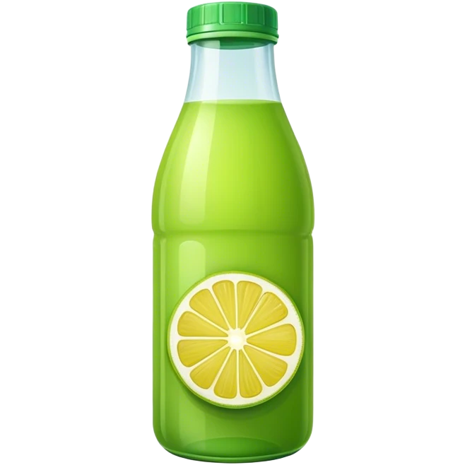 Green lemon bottle juice emoji