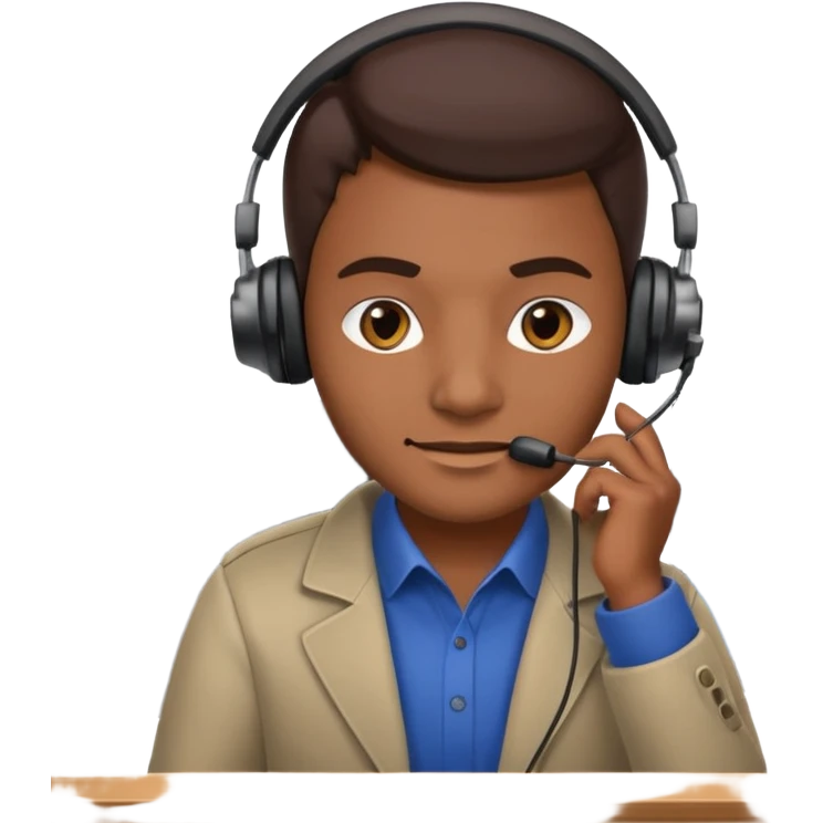 mean looking phone scammer in sketchy call center from pakistan with smirk and brown skin emoji
