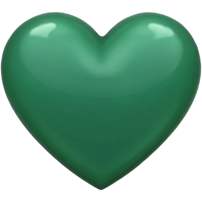 Dark green heart emoji