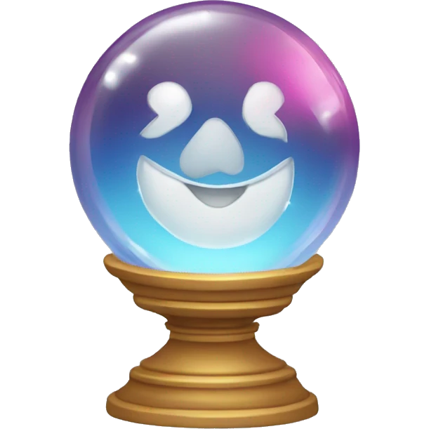 Crystal ball with heart emoji
