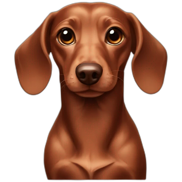 dachshund chocolate ball red emoji