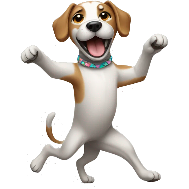 Dancing dog emoji