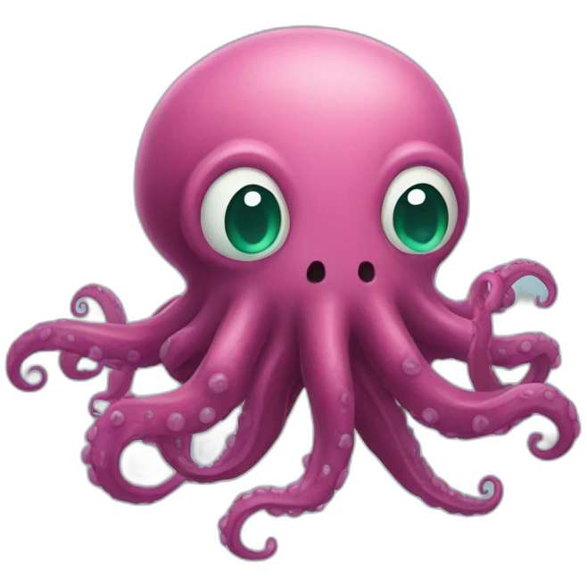 Cute kraken feared emoji