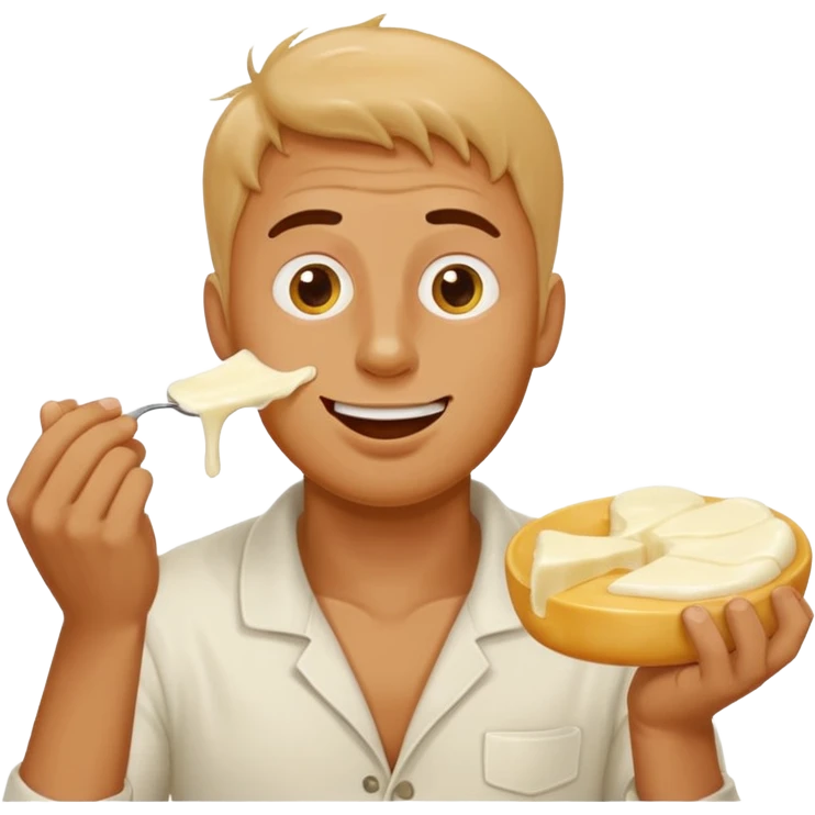 some guy eating 1kg of mozzarella emoji