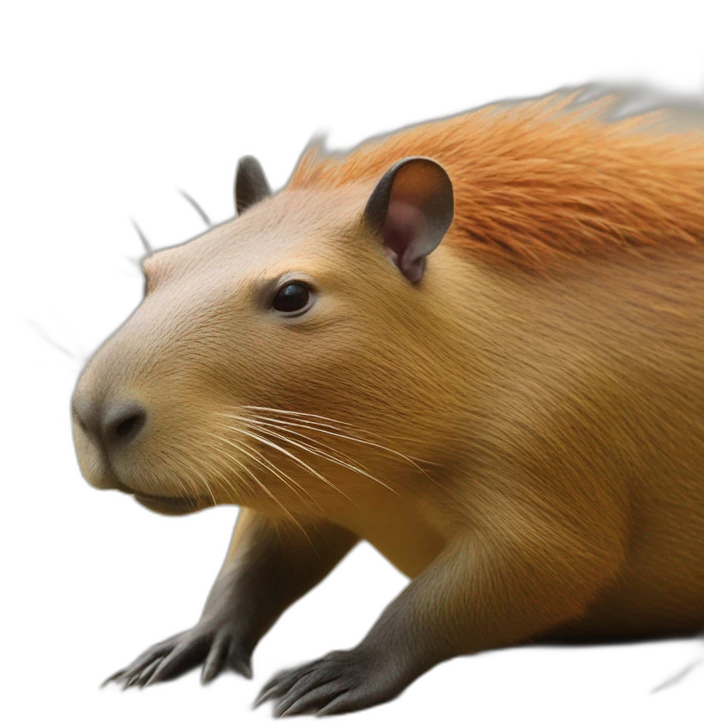 Capibara on crocodile emoji
