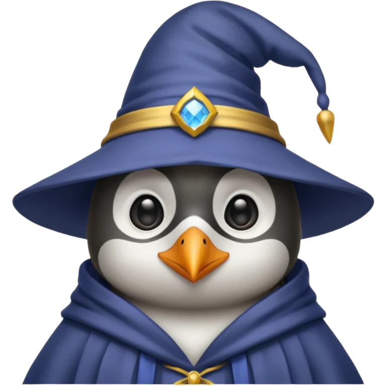 Penguin wizard emoji