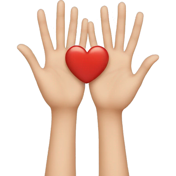 Hands making a heart  emoji
