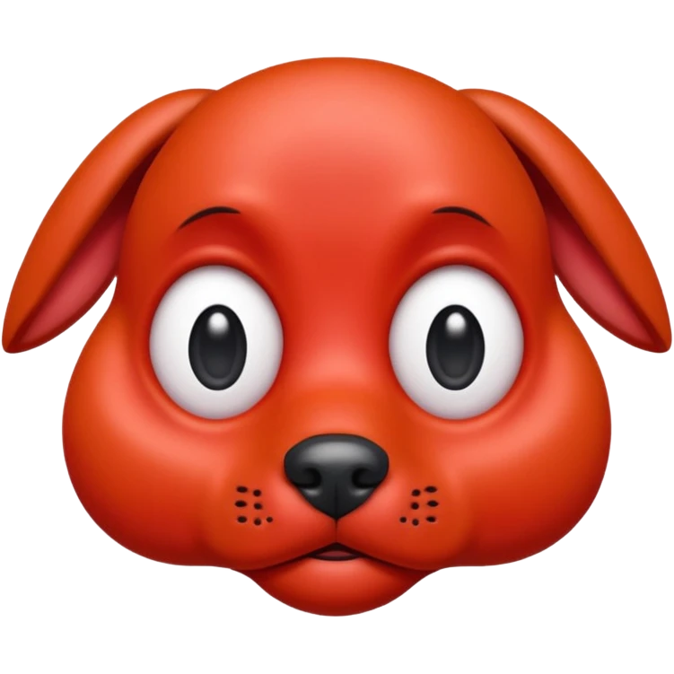red alien dog face emoji