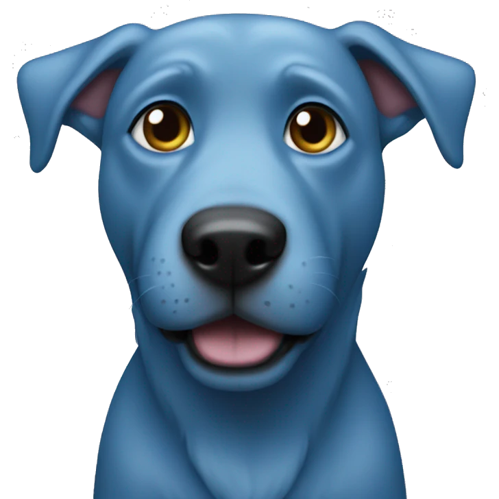 a blue dog emoji